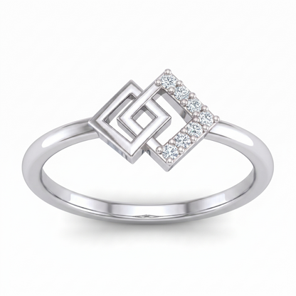 Square Duo Diamond Ring