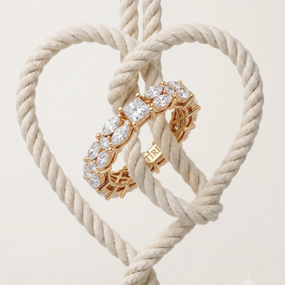 Tiri Marquisate Band diamond ring featuring a sleek band with sparkling diamonds and a modern design.