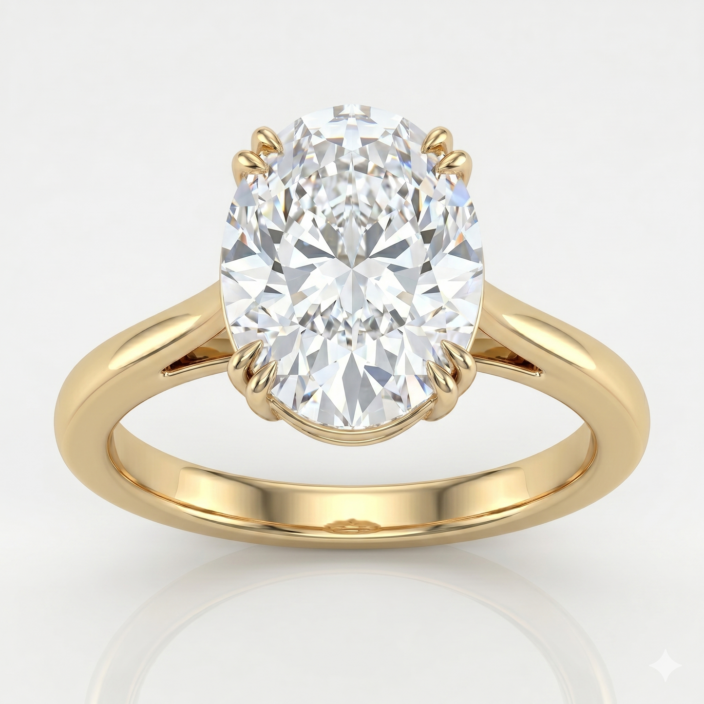 Oval Solitaire Diamond Ring