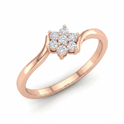 Floral Cluster Diamond Ring