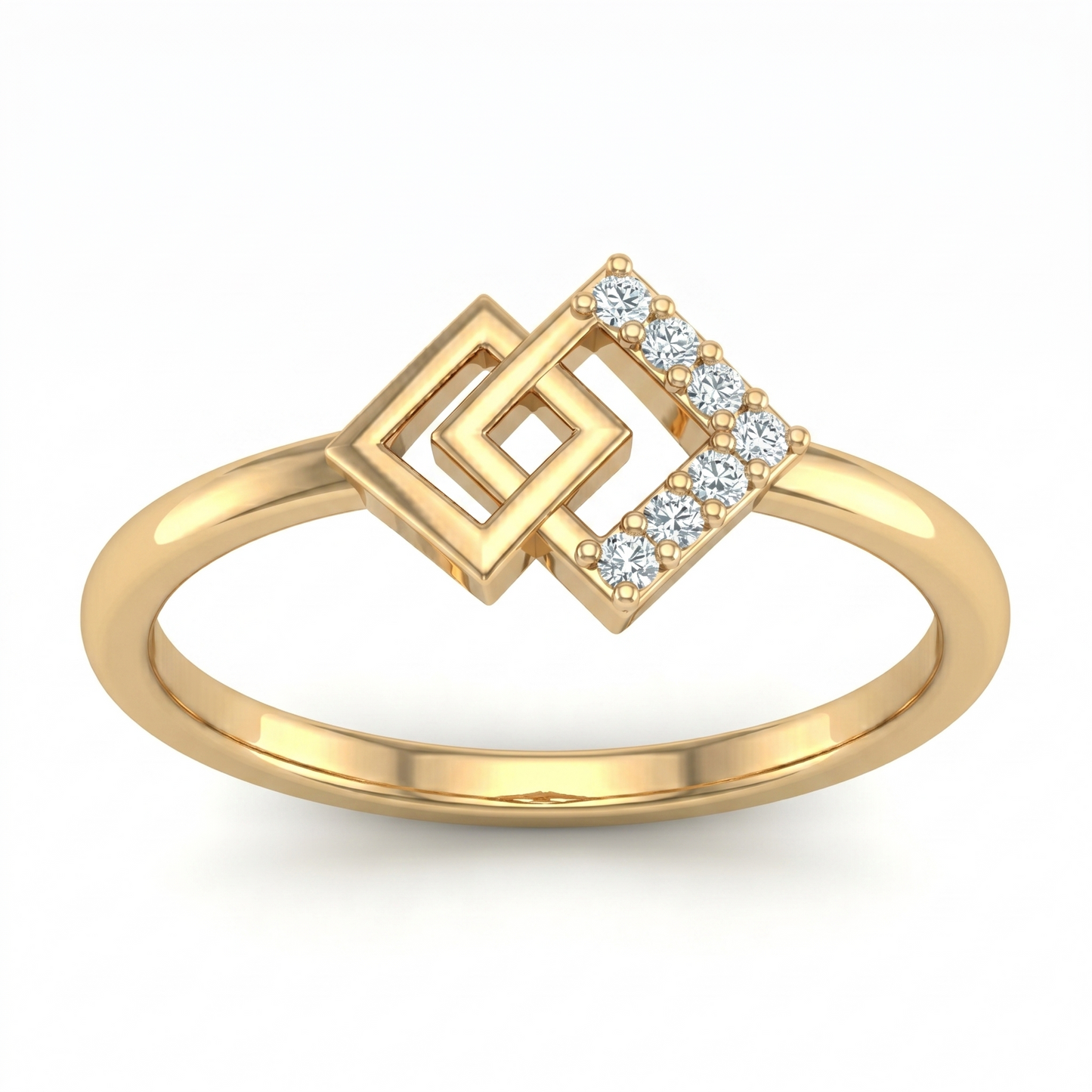 Square Duo Diamond Ring