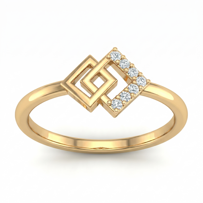 Square Duo Diamond Ring