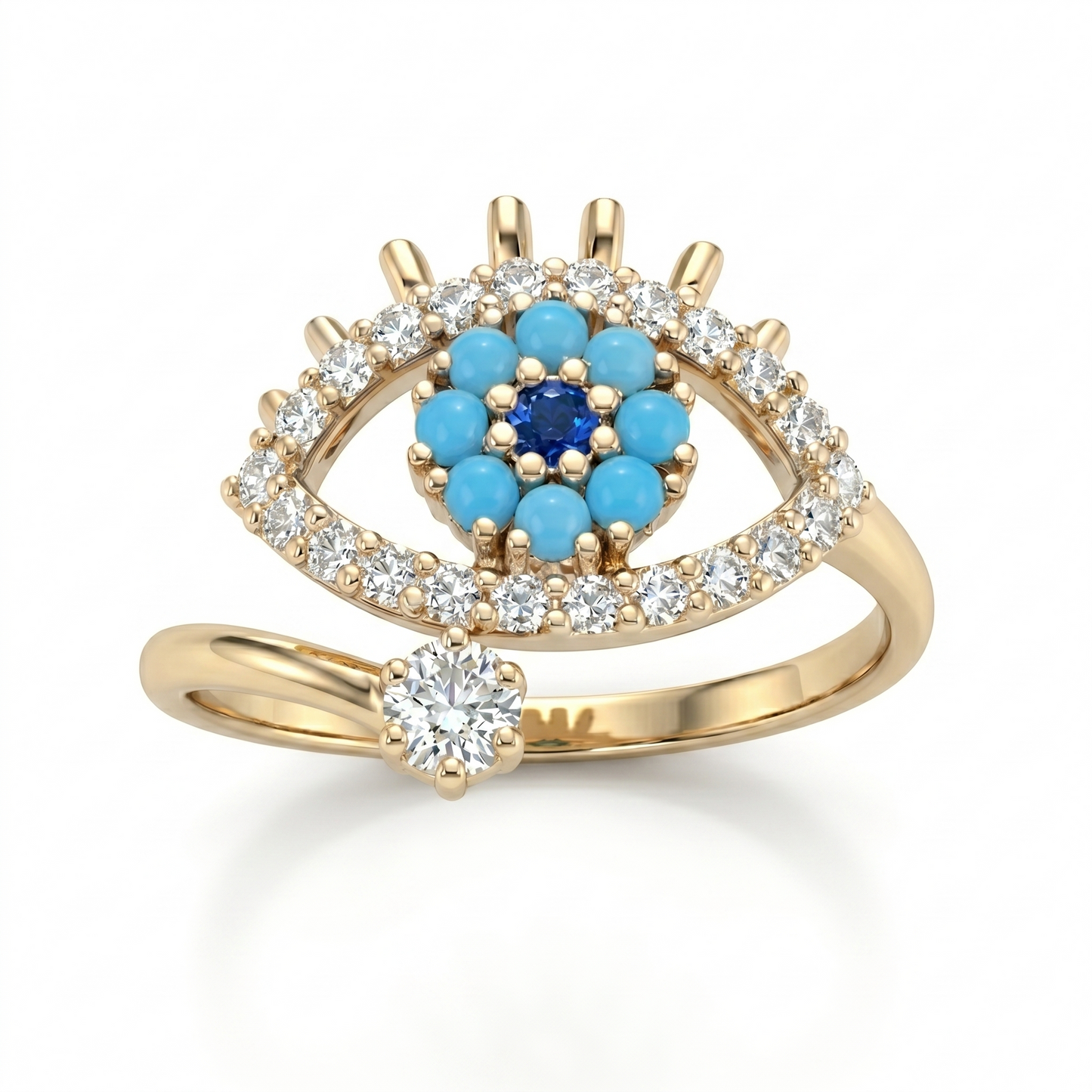 Oculus Evil Eye Diamond Ring