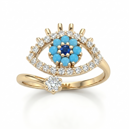 Oculus Evil Eye Diamond Ring