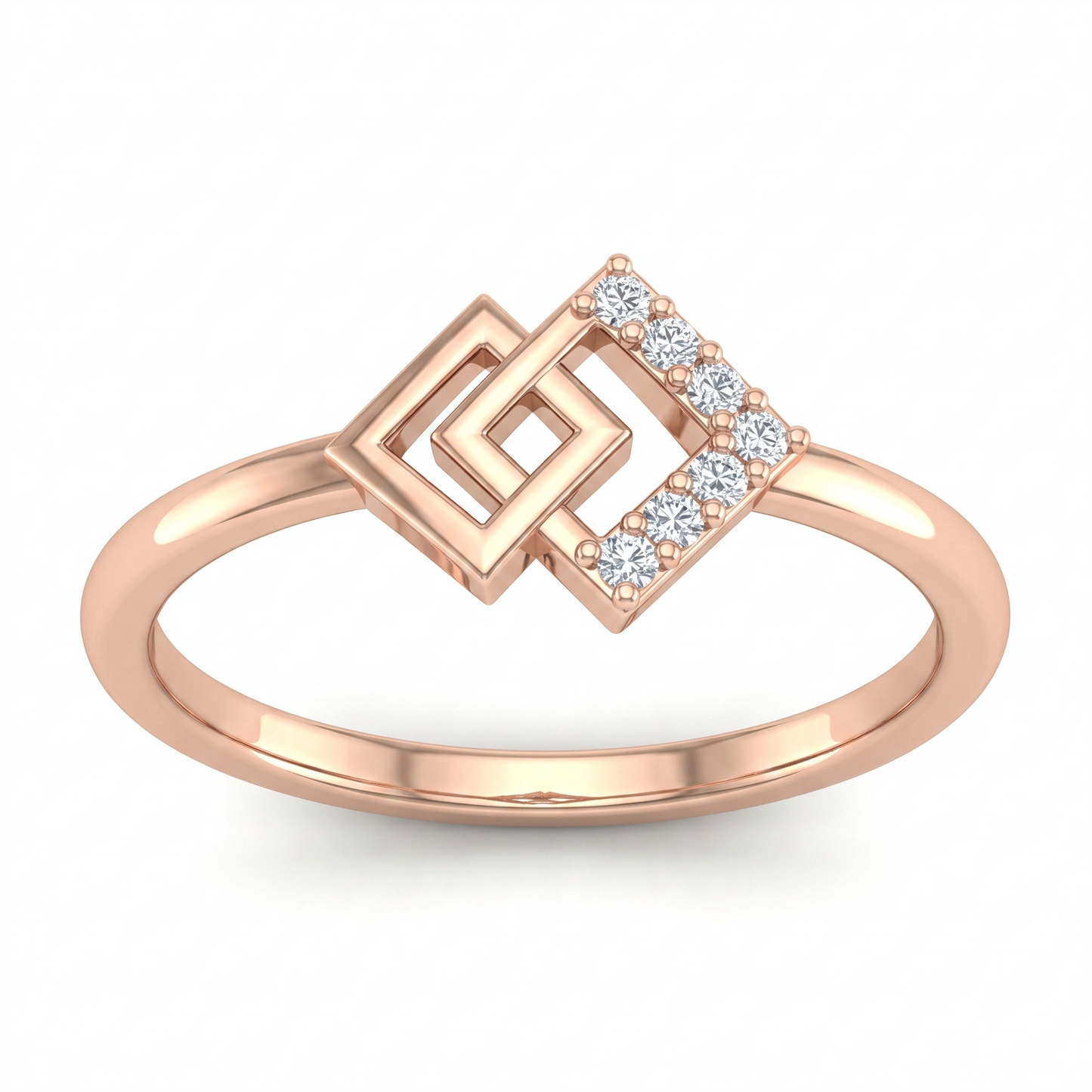 Square Duo Diamond Ring