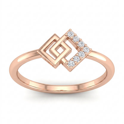 Square Duo Diamond Ring