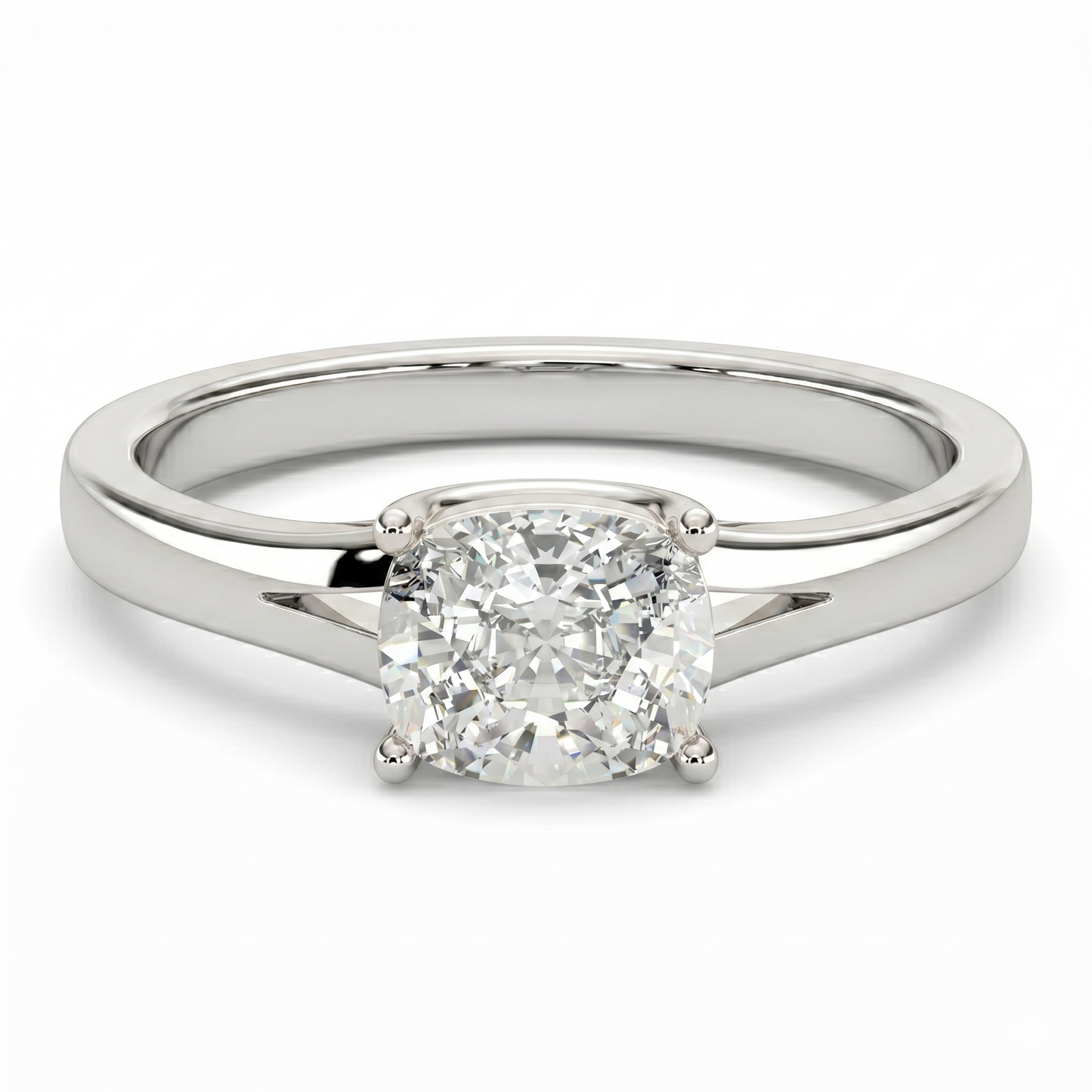 Cushion Solitaire Diamond Ring