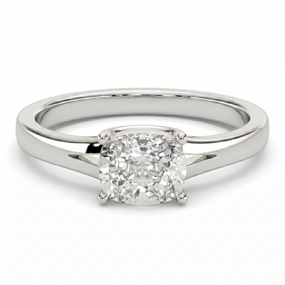 Cushion Solitaire Diamond Ring