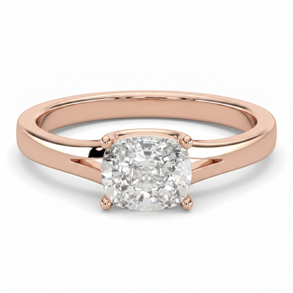Cushion Solitaire Diamond Ring
