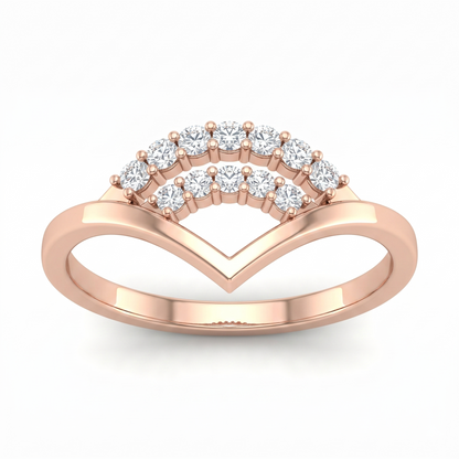 Curve Crown Diamond Ring