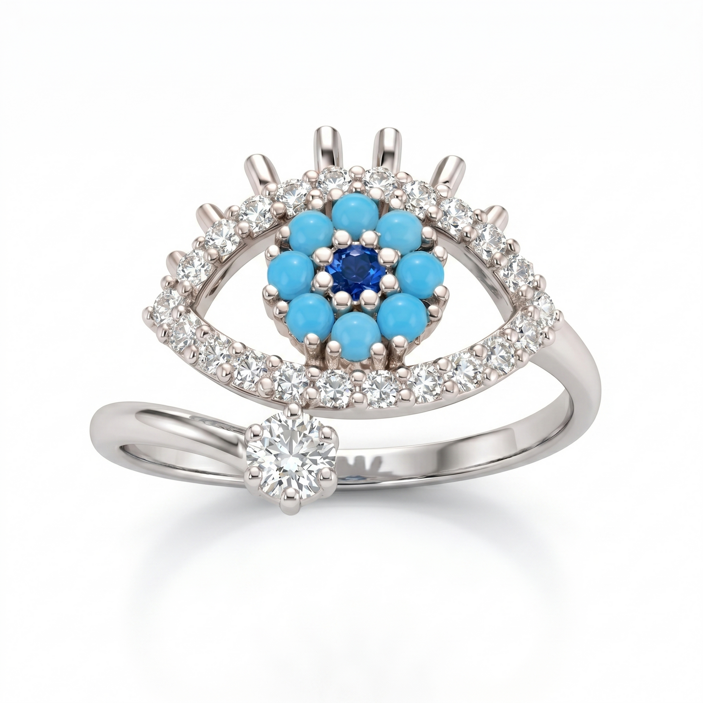 Oculus Evil Eye Diamond Ring