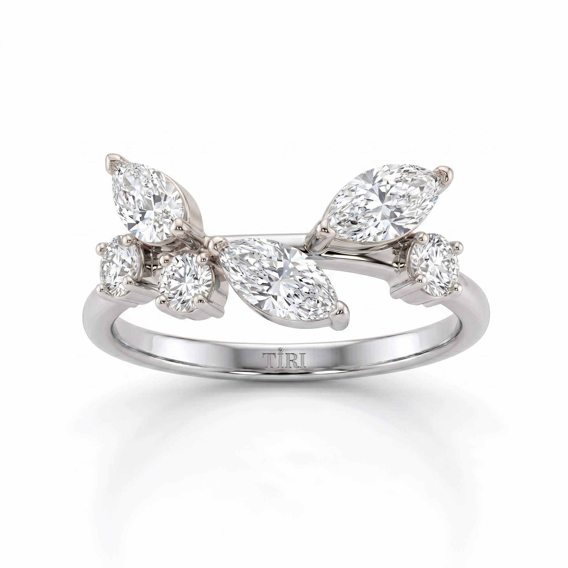 Tiri 3.90 TW diamond ring featuring a sparkling gemstone set in a sleek band, showcasing elegance and brilliance.