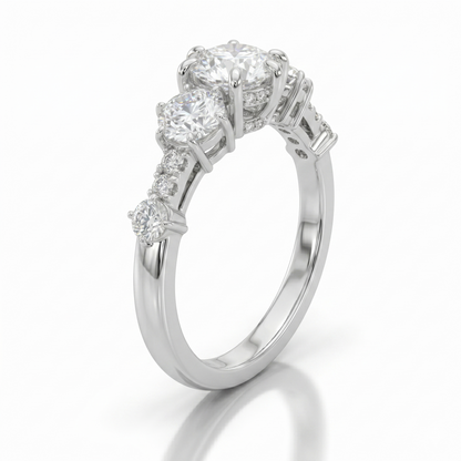 Prism Arc Diamond Ring