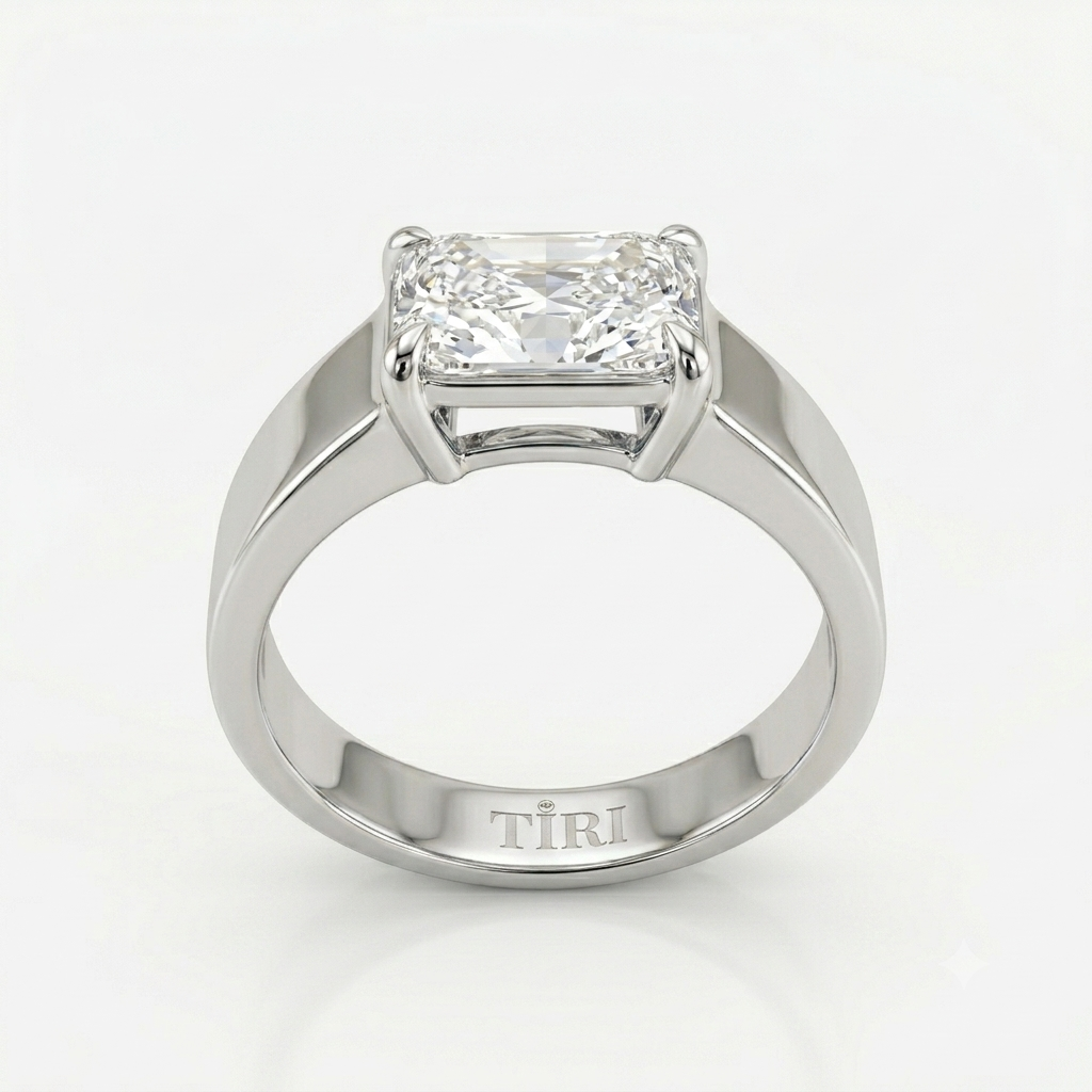 Tiri Linearis Men Diamond Ring featuring a sleek band with embedded diamonds for a modern, stylish look
