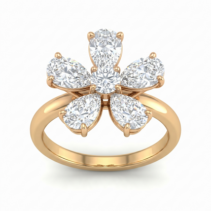 Brilliant Daisy Diamond Ring