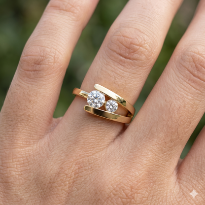 Orbital Duo Diamond Ring