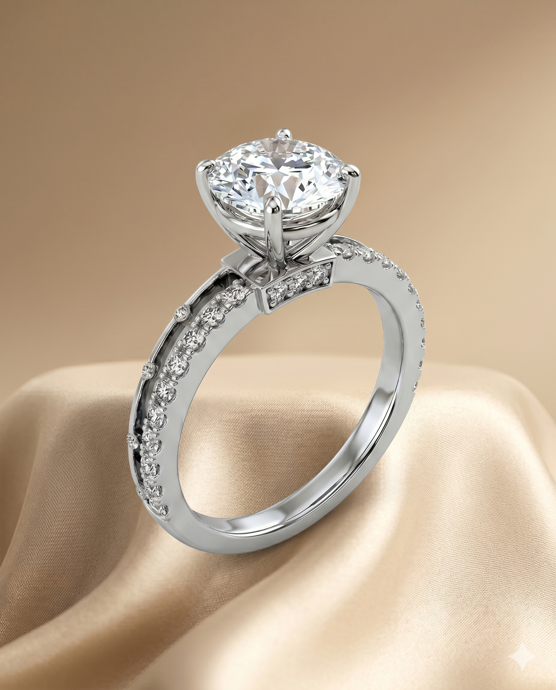 Tiri 2.00 TW diamond ring featuring a sparkling solitaire diamond set in a sleek band.