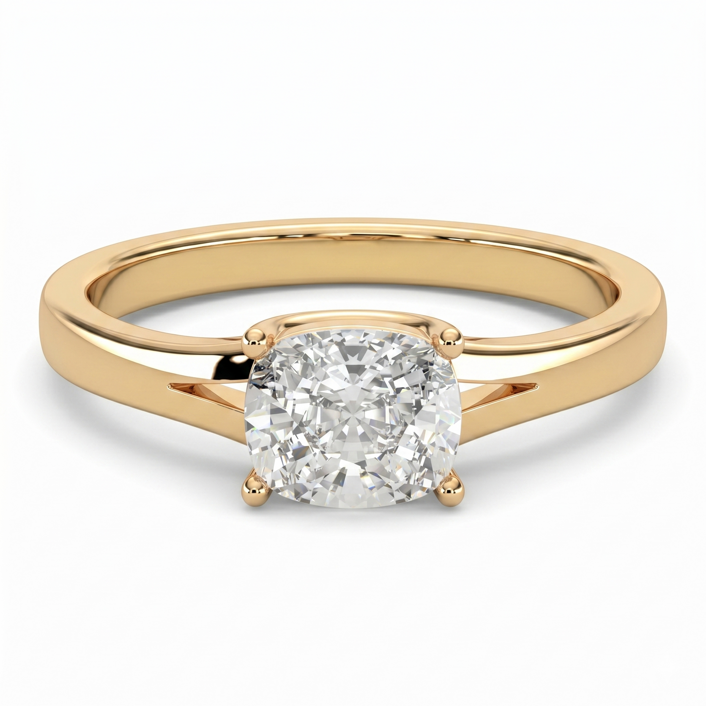 Cushion Solitaire Diamond Ring