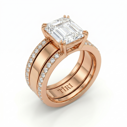 Tiri Fusion Men Diamond Ring featuring a sleek band with sparkling diamond accents, designed for modern style and elegance.