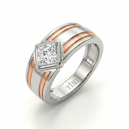Tiri Prism Rose Diamond Ring featuring a radiant rose-cut diamond set in a sleek band, elegant jewelry for special occasions.