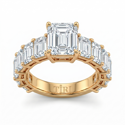 Emerald Half Band Ring