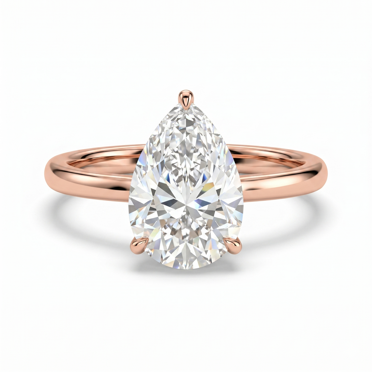 Pear Solitaire Diamond Ring