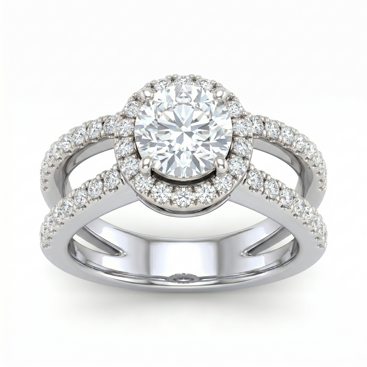 Tiri 2.05 TW diamond ring featuring a sleek band with sparkling diamonds, designed for elegant jewelry wear.