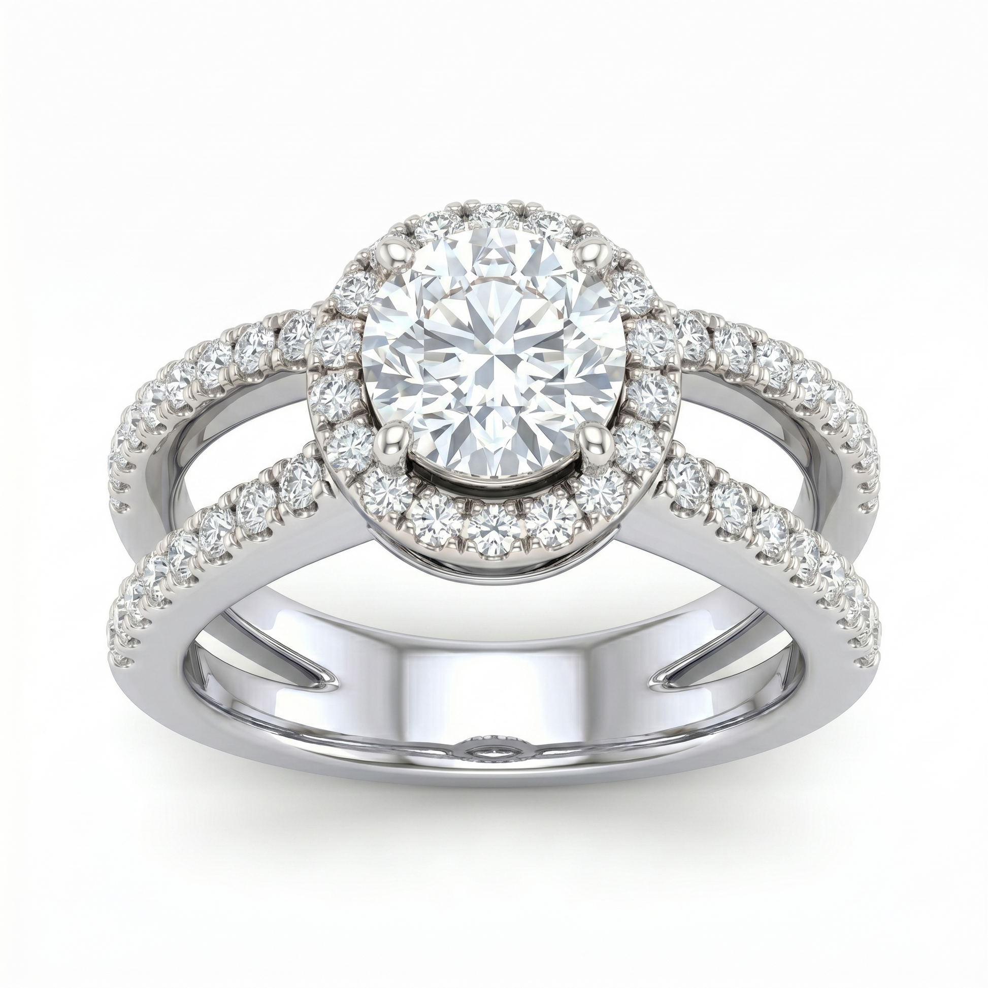 Tiri 2.05 TW diamond ring featuring a sleek band with sparkling diamonds, designed for elegant jewelry wear.