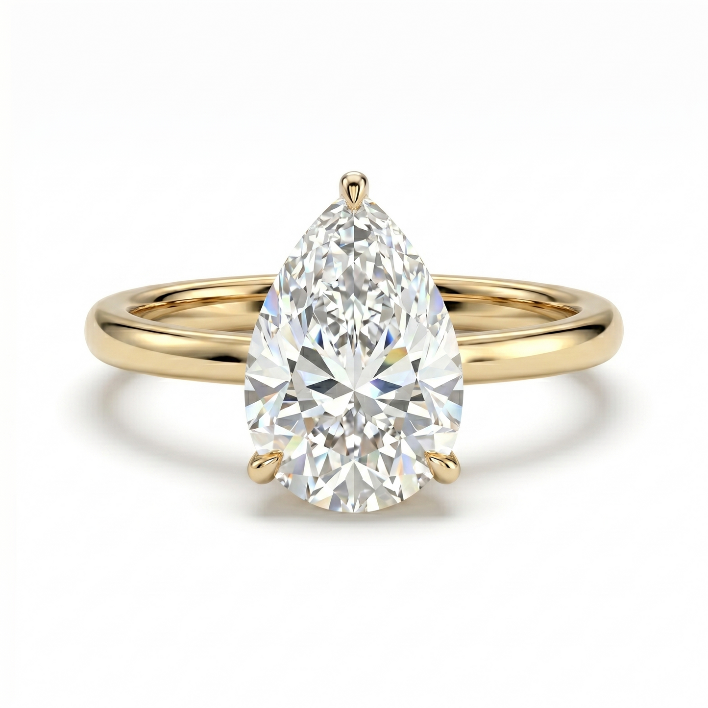 Pear Solitaire Diamond Ring