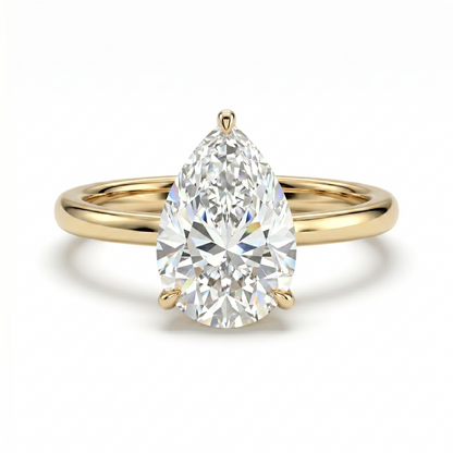 Pear Solitaire Diamond Ring