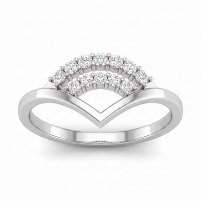 Curve Crown Diamond Ring