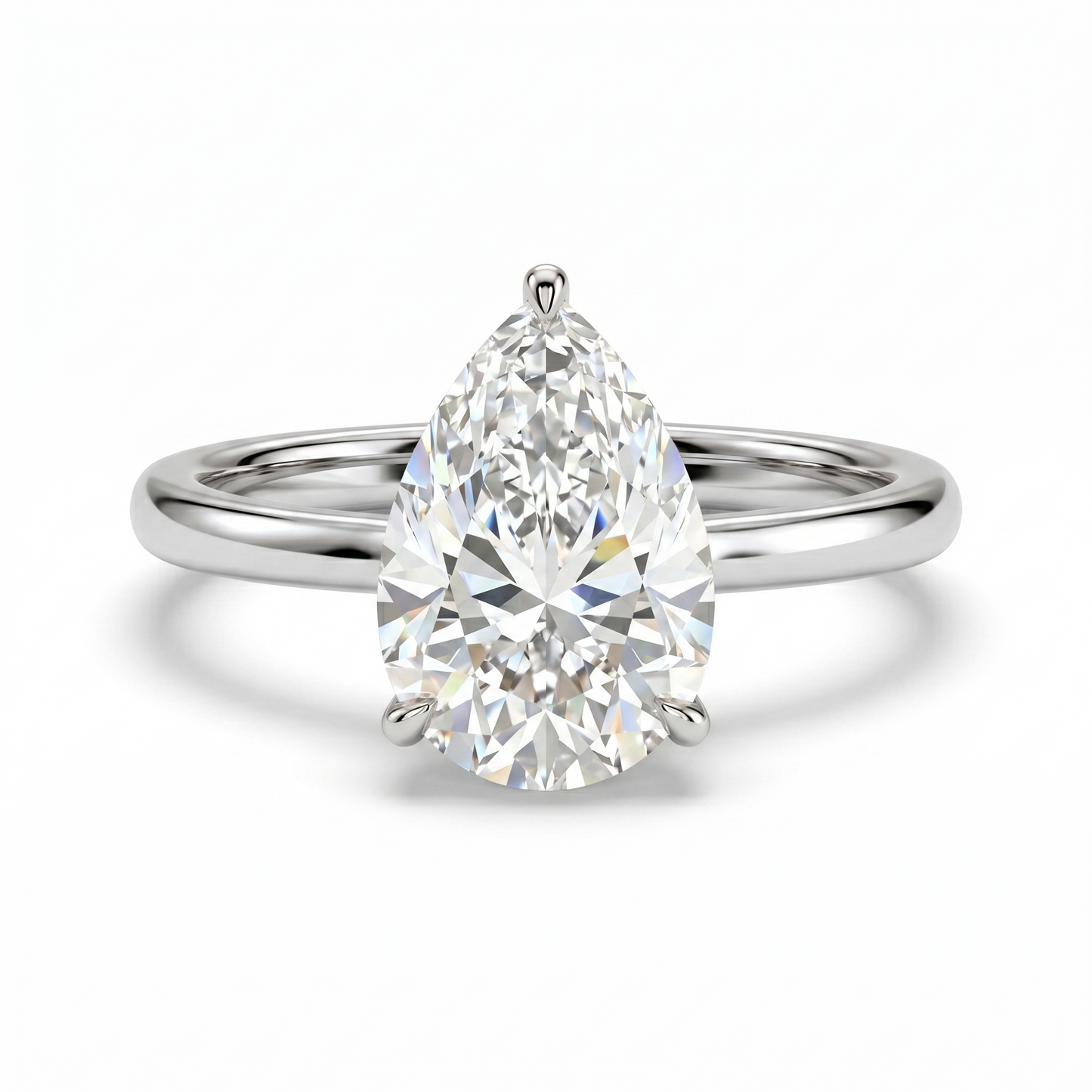 Pear Solitaire Diamond Ring
