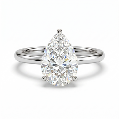 Pear Solitaire Diamond Ring