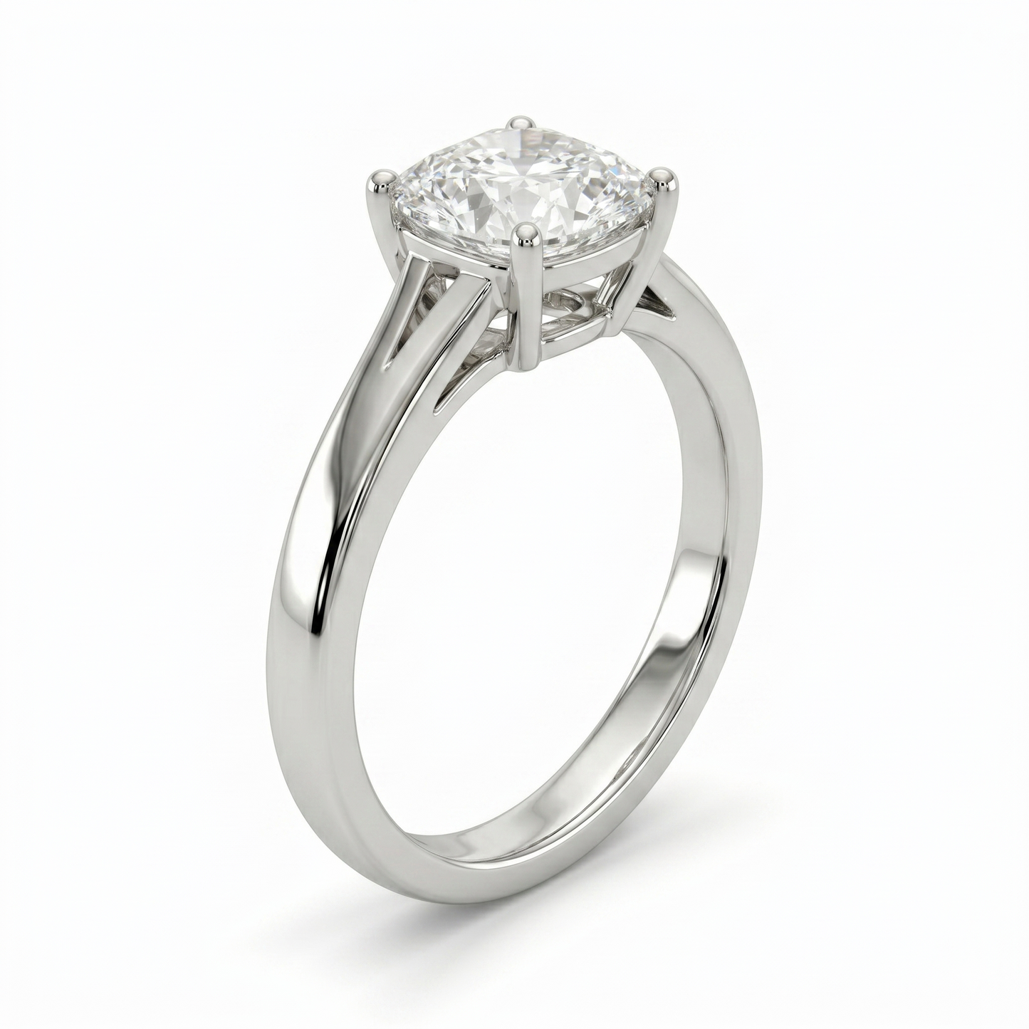 Cushion Solitaire Diamond Ring