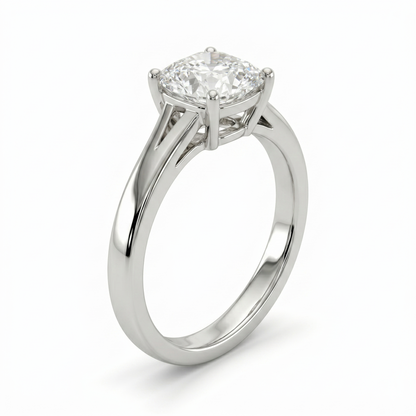 Cushion Solitaire Diamond Ring