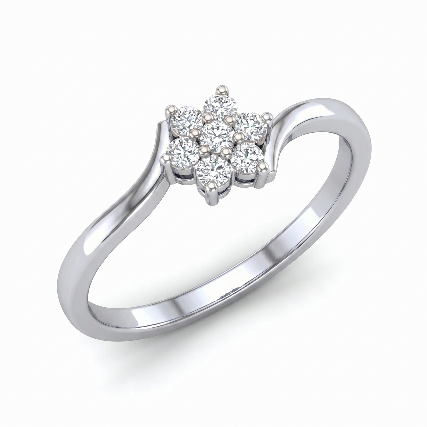 Floral Cluster Diamond Ring