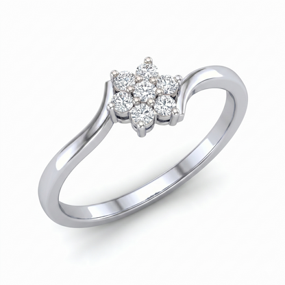 Floral Cluster Diamond Ring