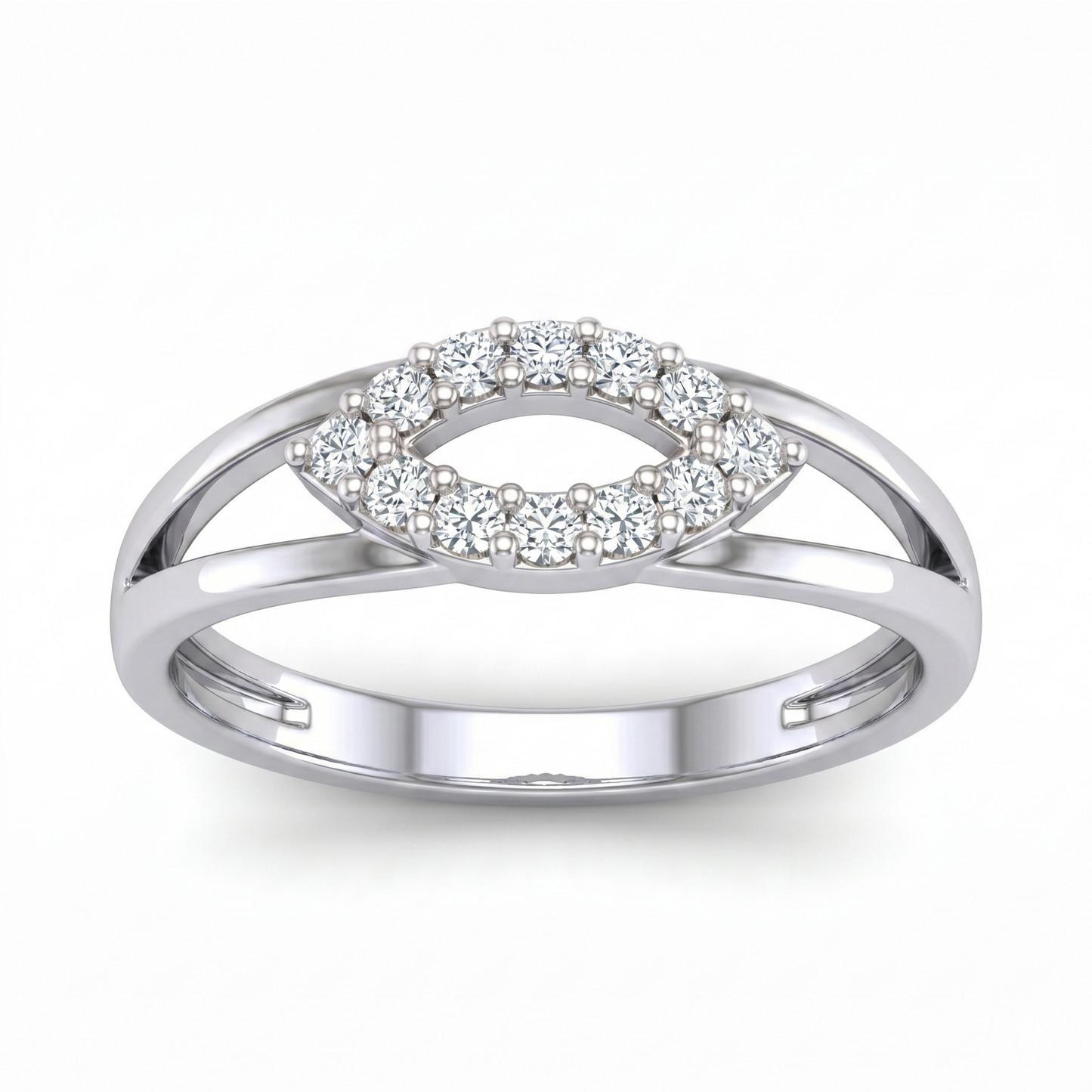 Marquise shaped halo Diamond Ring1