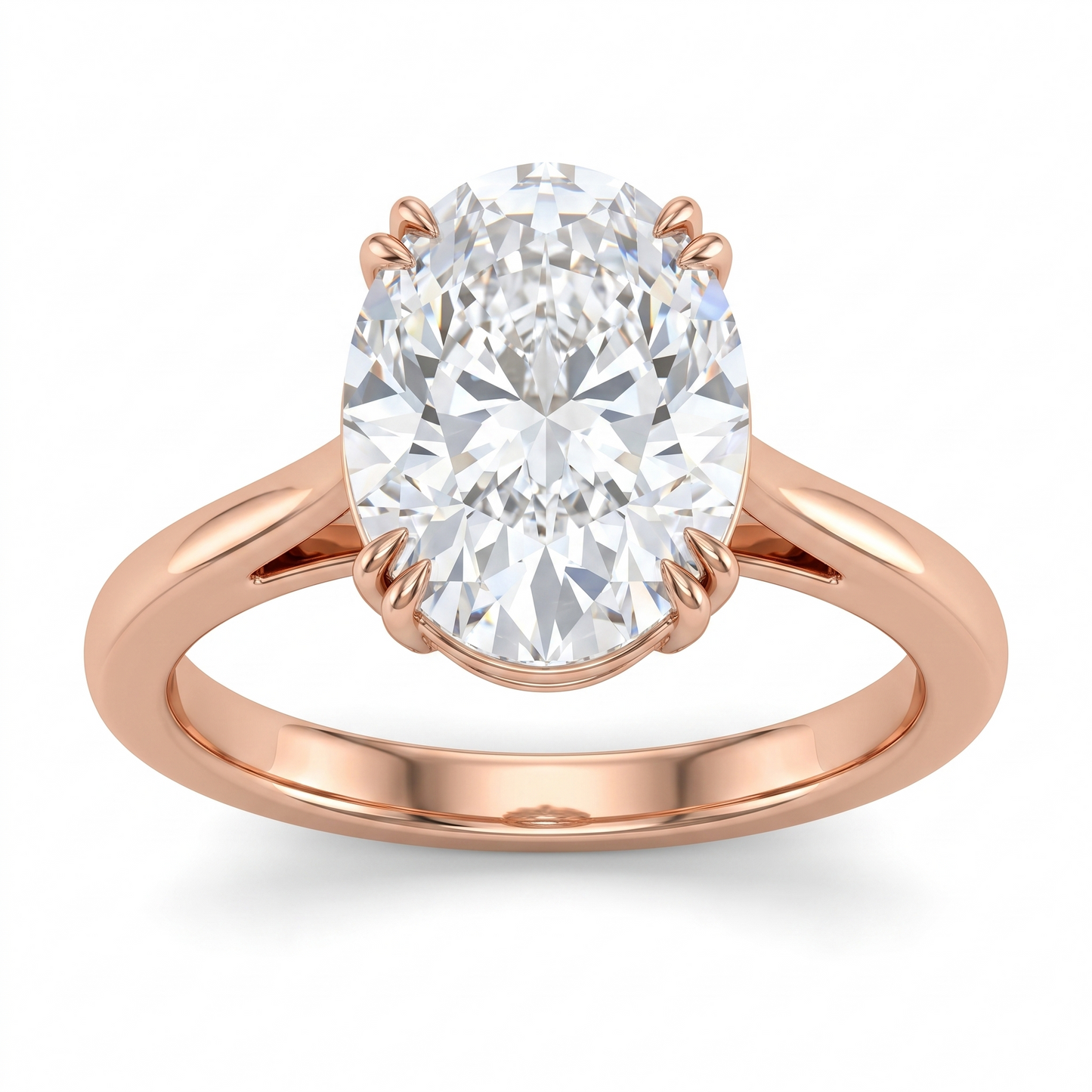 Oval Solitaire Diamond Ring
