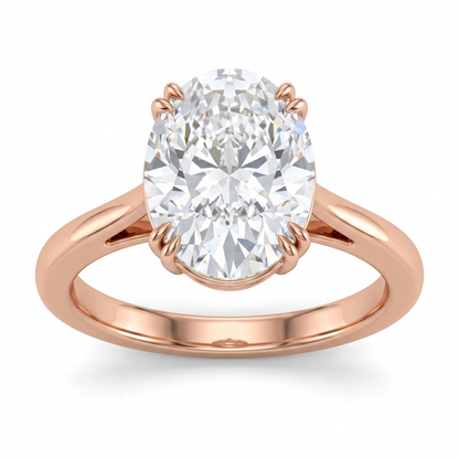 Oval Solitaire Diamond Ring