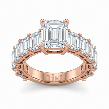 Emerald Half Band Ring