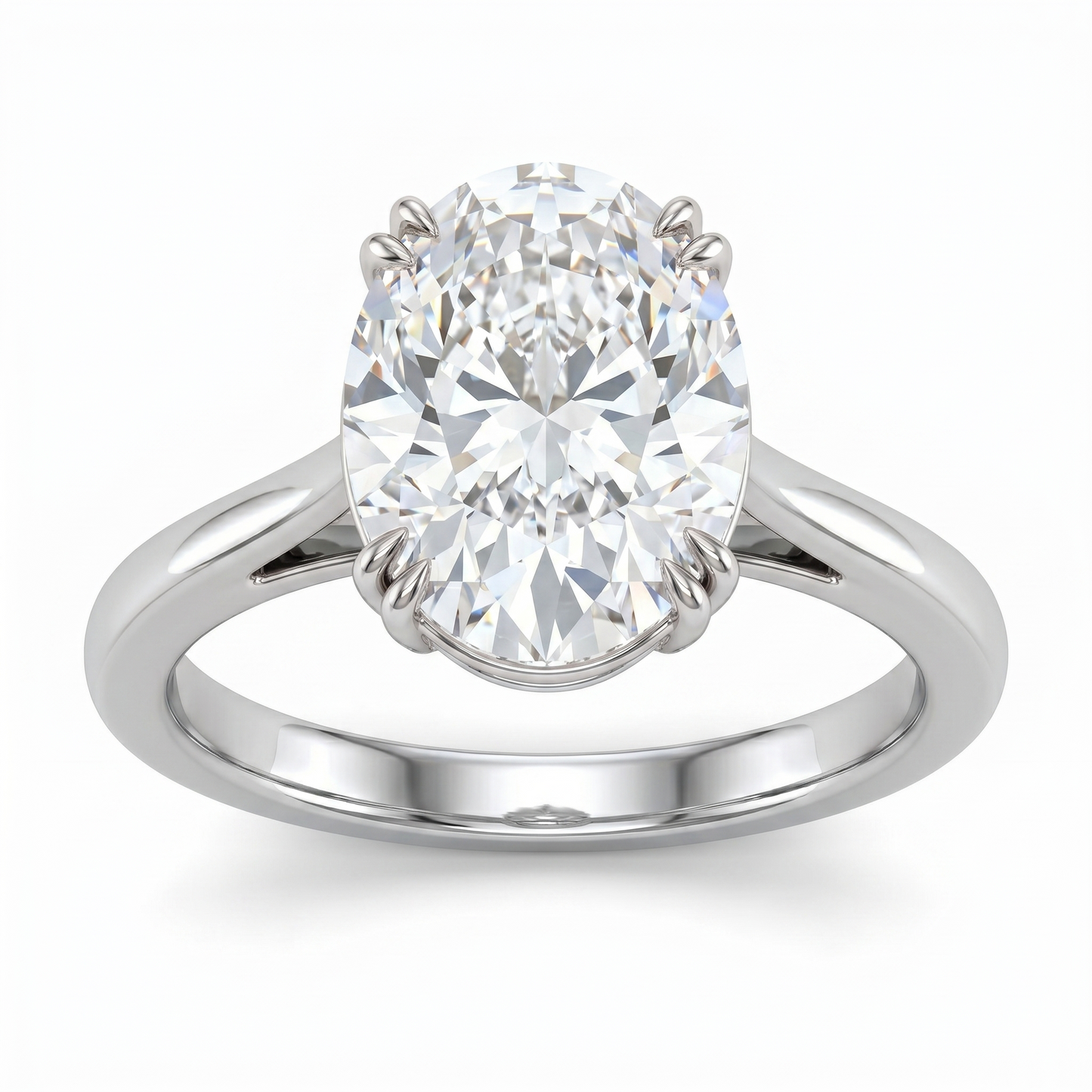 Oval Solitaire Diamond Ring