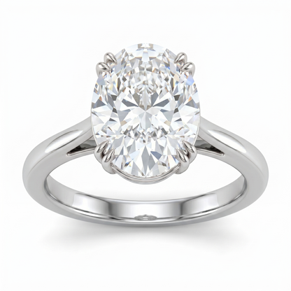 Oval Solitaire Diamond Ring