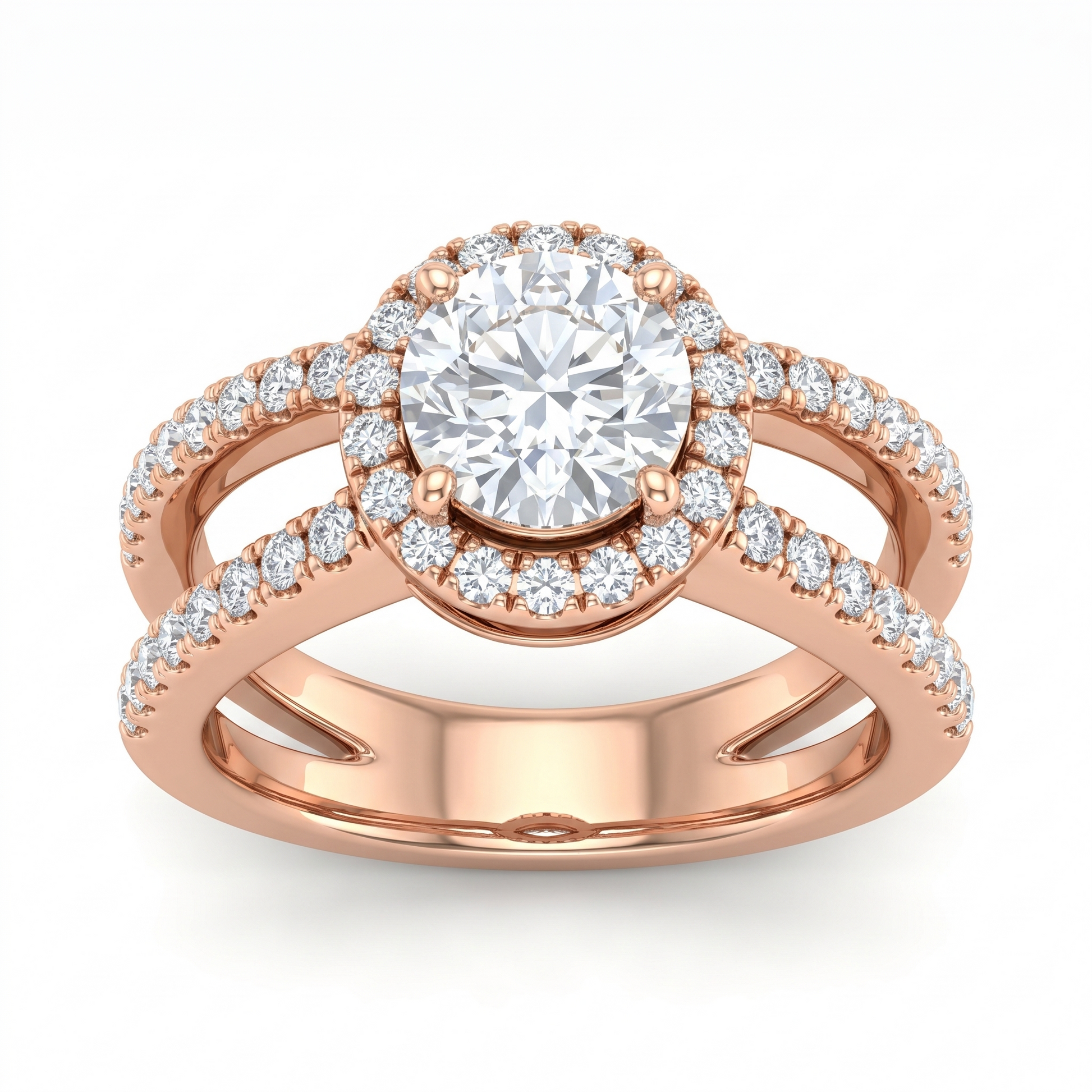 Tiri 2.05 TW diamond ring featuring a sleek band with sparkling diamonds and a modern design.