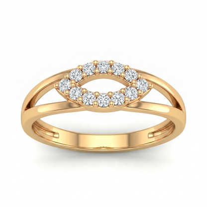 Marquise shaped halo Diamond Ring1