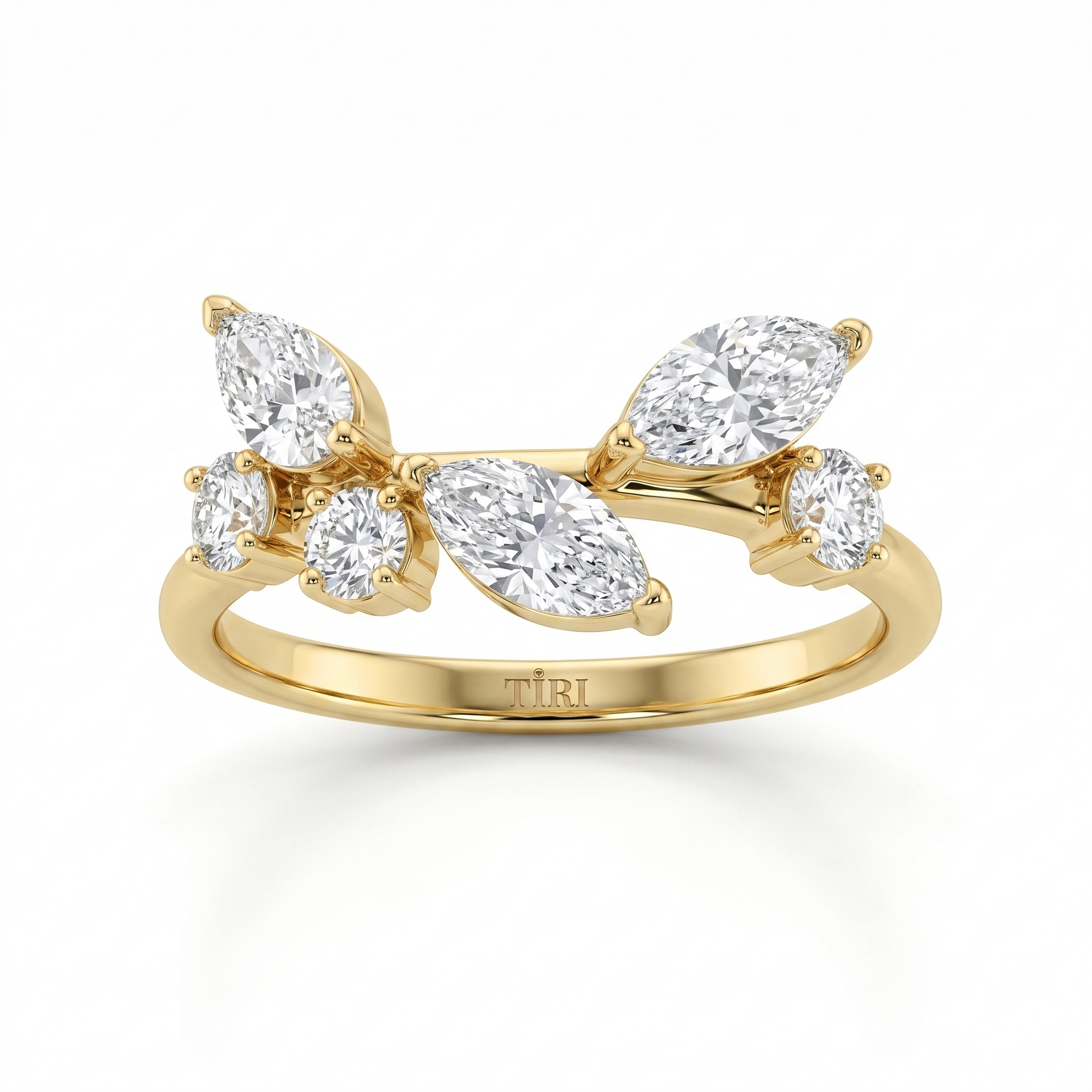 Tiri 3.90 TW diamond ring with a sparkling gemstone set in a sleek band, showcasing elegant jewelry design.