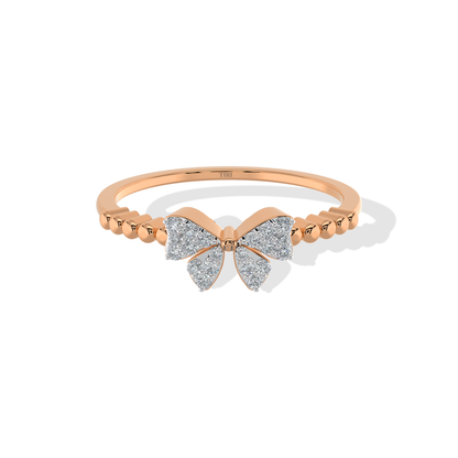 Tiri 0.20 TW diamond ring with a sleek band and sparkling diamonds, showcasing elegant jewelry design.