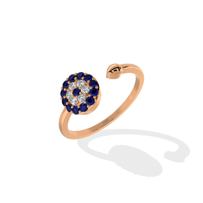 Tiri 0.09 TW diamond ring featuring a sparkling round-cut diamond set in a sleek band.
