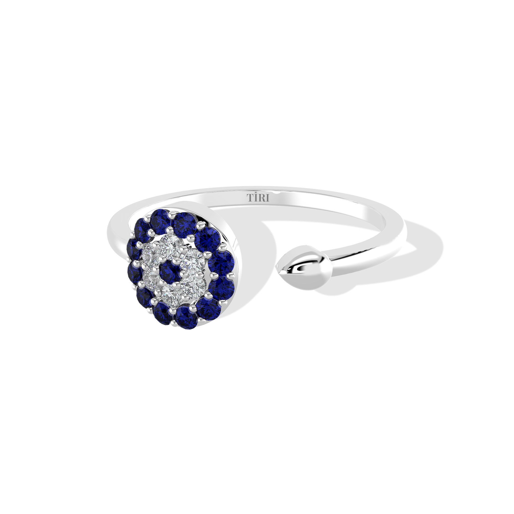 Tiri 0.09 TW diamond ring featuring a sleek gold band and sparkling diamond centerpiece.