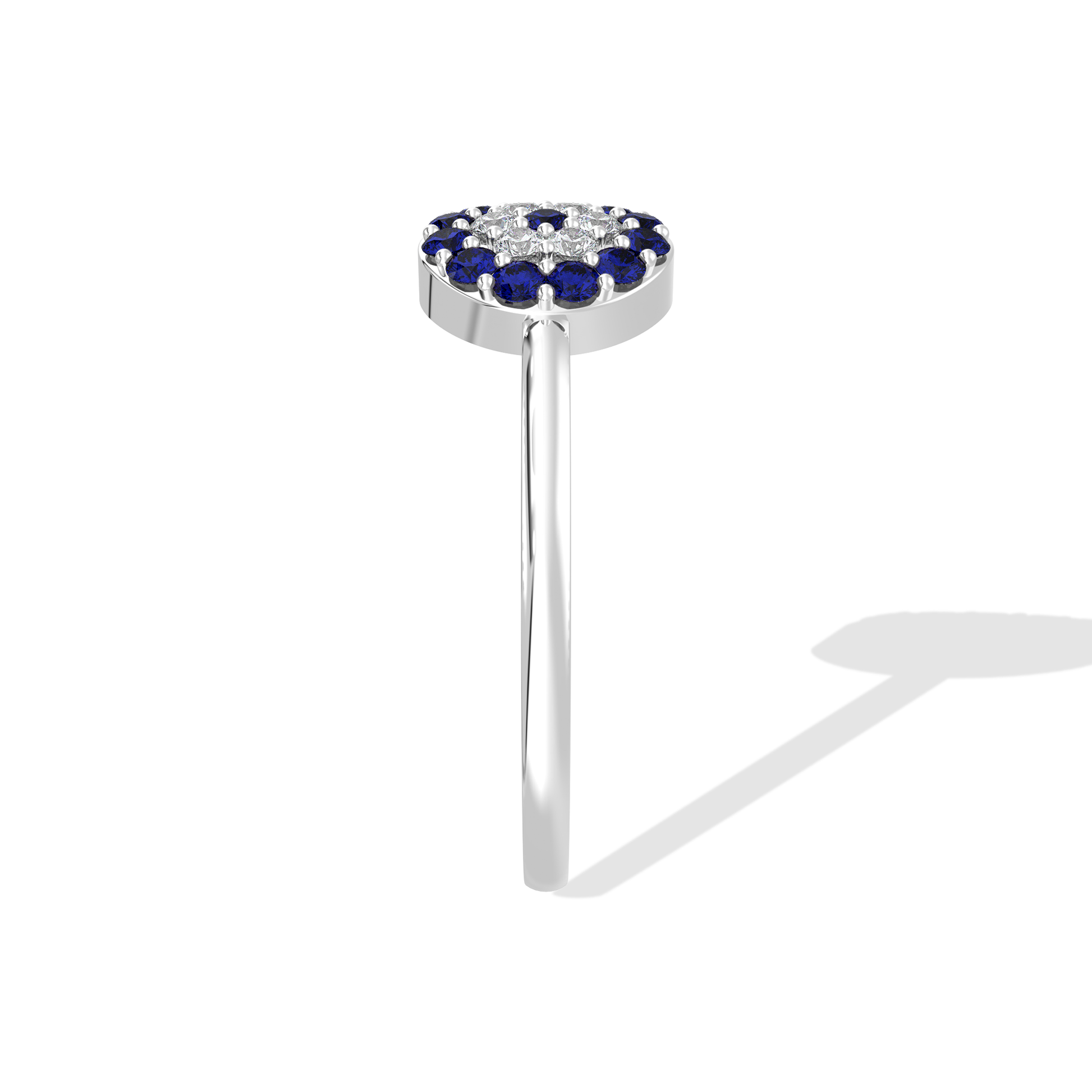 Tiri 0.09 TW diamond ring featuring a sleek band with sparkling diamonds on a white background.